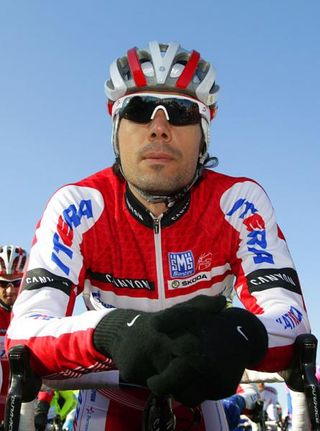 Oscar Freire (Katusha) is the picture of calm at the start.