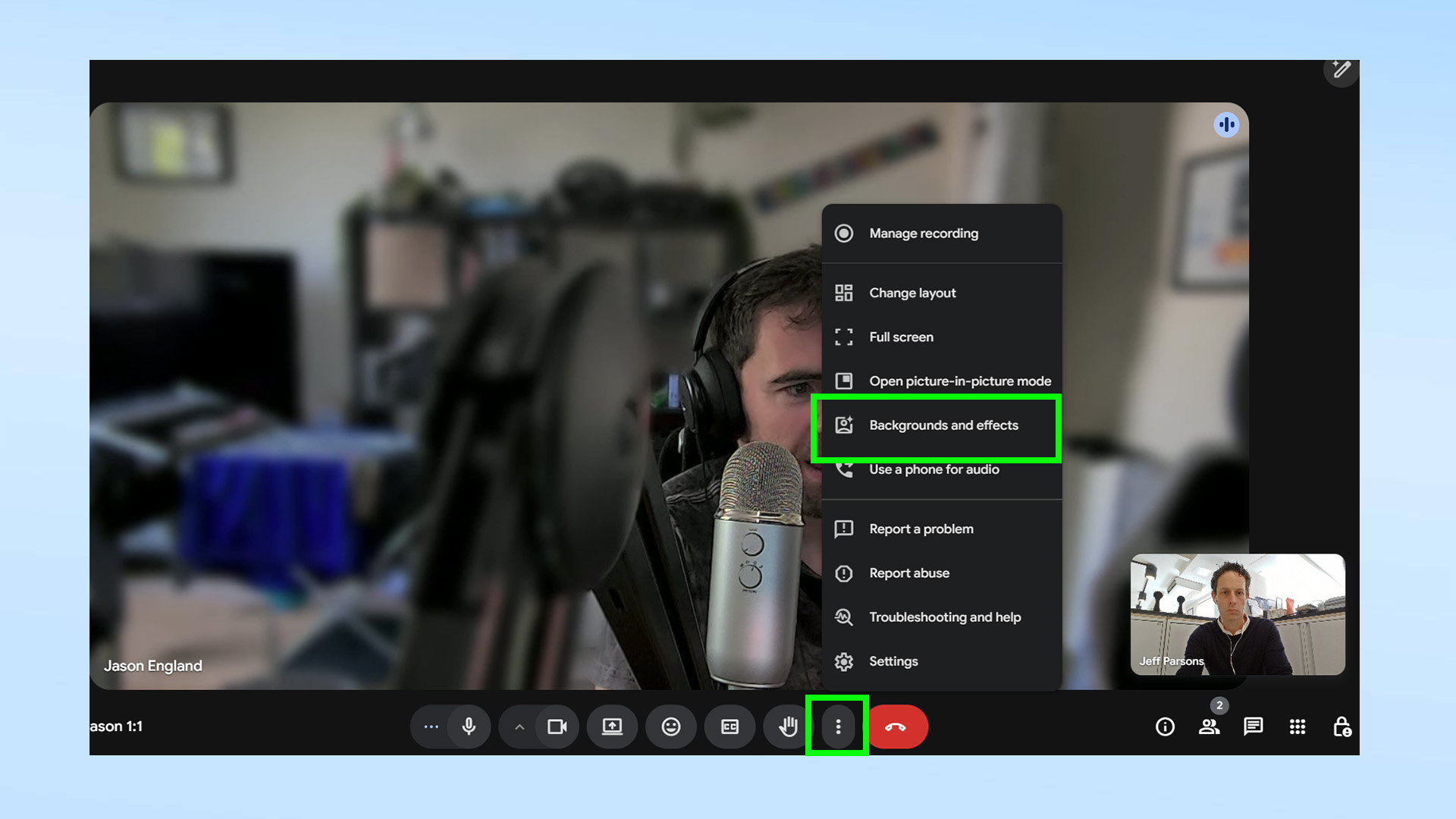 Gemini virtual backgrounds how-to