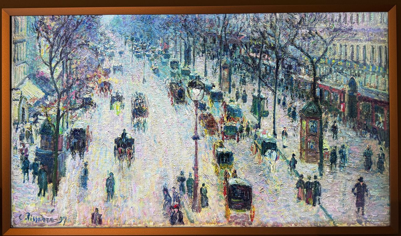 A selection of art on the 43-inch model of the Samsung Frame TV.