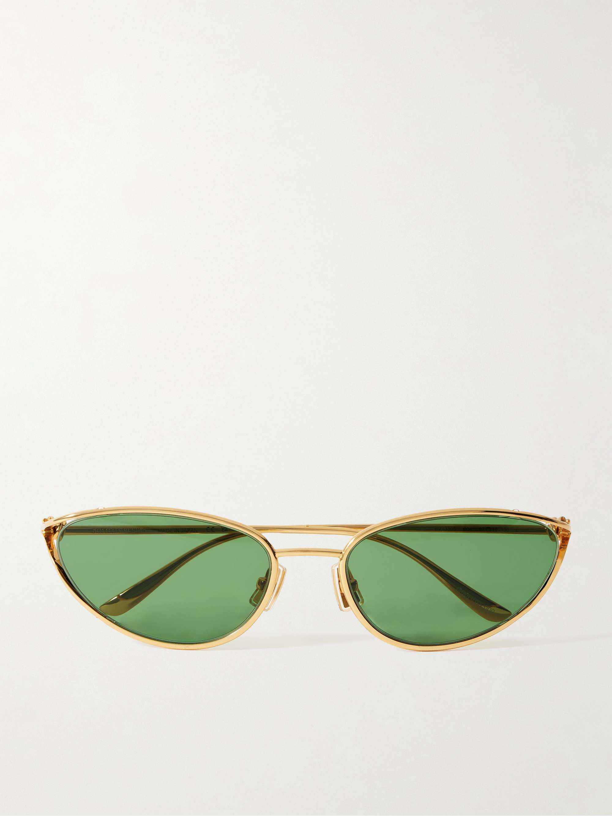 Cat-Eye Gold-Tone Sunglasses