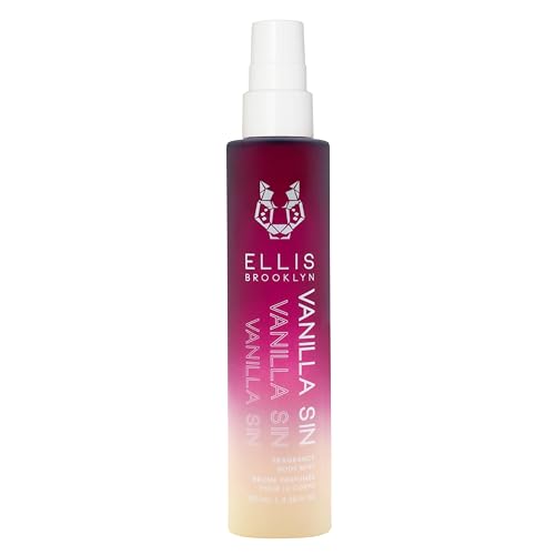 Ellis Brooklyn Vanilla Sin Hair and Body Fragrance Mist - Gourmand Perfume Mist With Black Cherry, Fresh Freesia, &amp;amp; Bourbon Vanilla, Vegan Perfume Made in the Usa,100ml, 3.38 Fl Oz