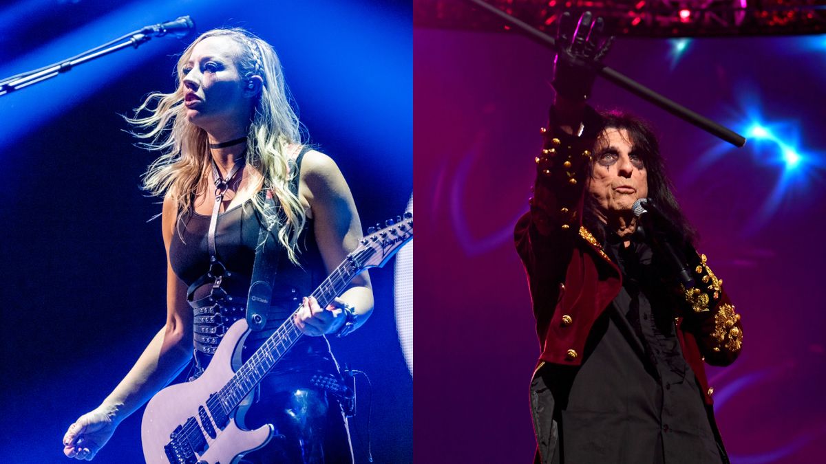 Photo of Nita Strauss and Alice Cooper