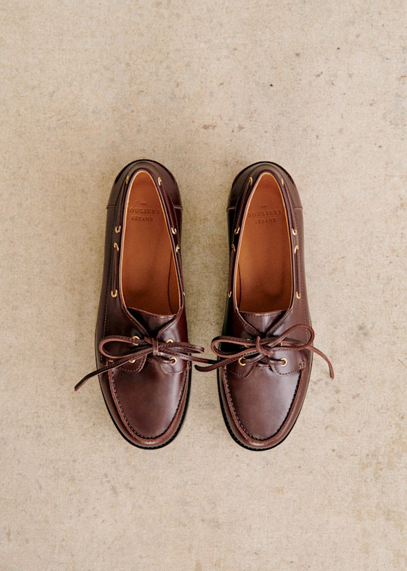 Caroline Loafers - Glossy Chocolate - Bovine Leather - Sézane