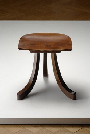 An original stool designed by Adolf Loos