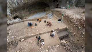 The rock shelter at Grotte Mandrin was occupied by several different groups at different times. The earliest phase of Neanderthal occupation was about 120,000 years ago.