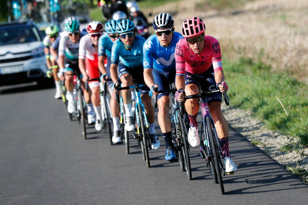 PRZEMYSL POLAND AUGUST 10 Sebastian Langeveld of The Netherlands and Team EF Education Nippo leads The Breakaway during the 78th Tour de Pologne 2021 Stage 2 a 201km stage from Zamo to Przemyl 341m TourdePologne TDP2021 UCIWT on August 10 2021 in Przemysl Poland Photo by Bas CzerwinskiGetty Images