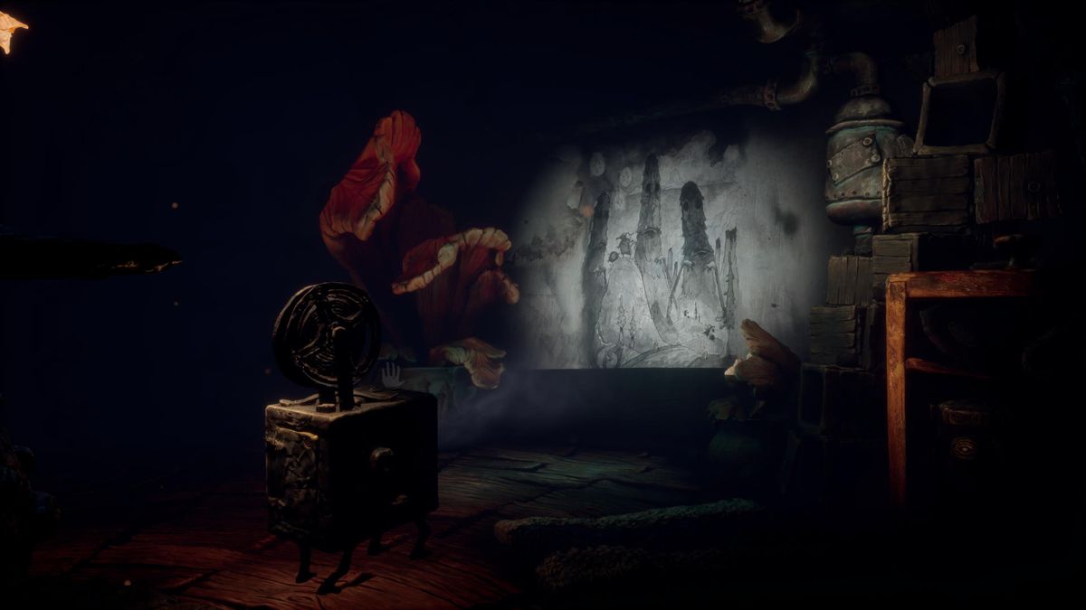 The Midnight Walk review; screens from a stop motion VR game