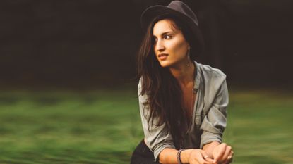 Lip, Hat, Human body, Sleeve, Fashion accessory, Beauty, Black hair, Long hair, Model, Flash photography, 