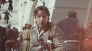 Diego Luna as Cassian firing a raygun on Andor Season 2