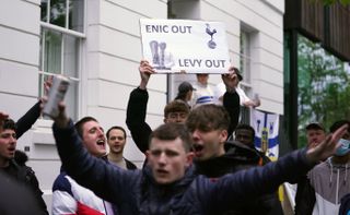 Fans protested against chairman Daniel Levy at the end of last season