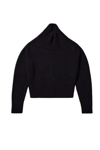 Fintra Crop High Neck in Black