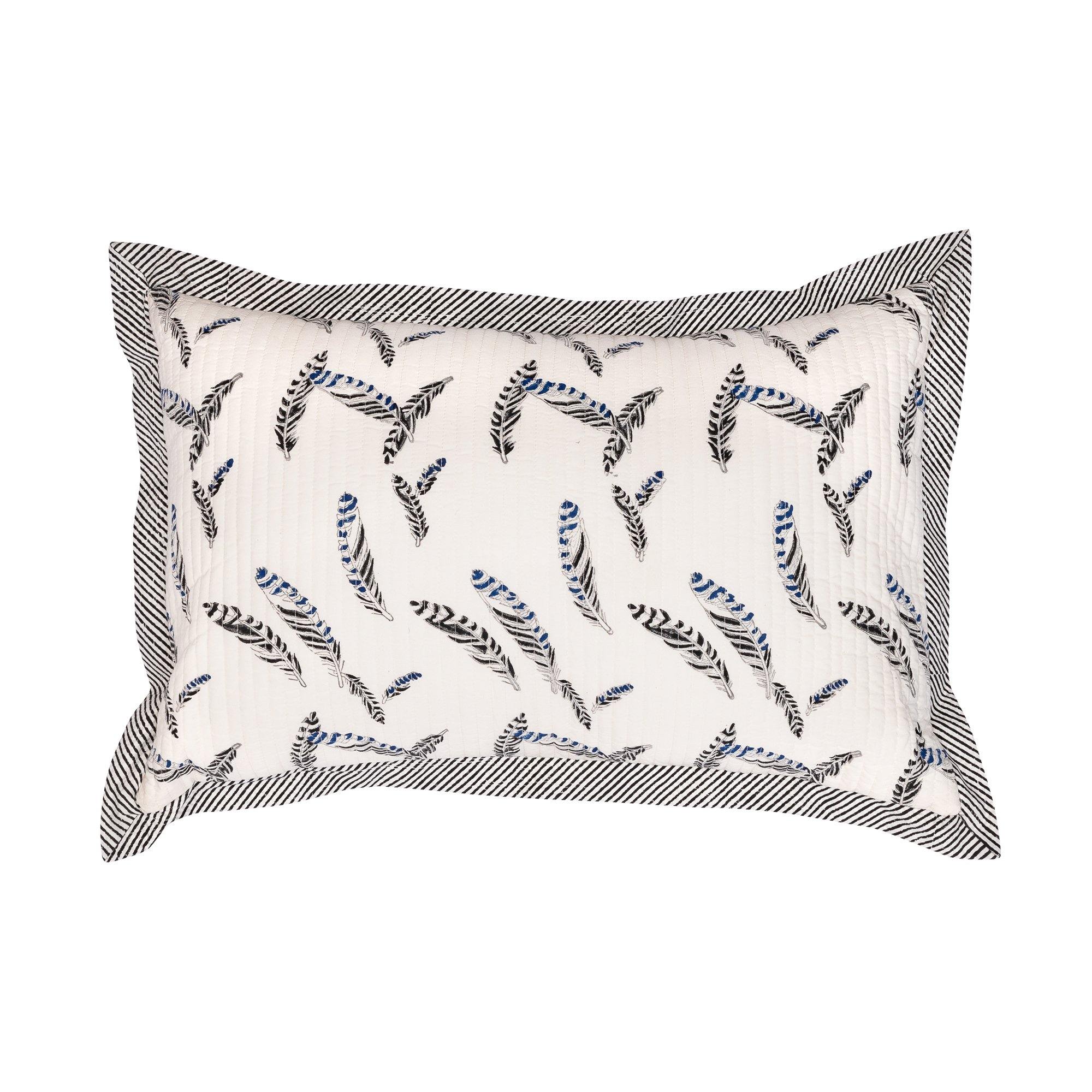 Quilted Pillowcase, Jay Feather