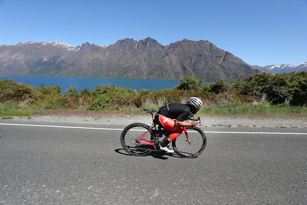 Eric Marcotte glides the Devils Staircase in stage four of the Tour of Southland