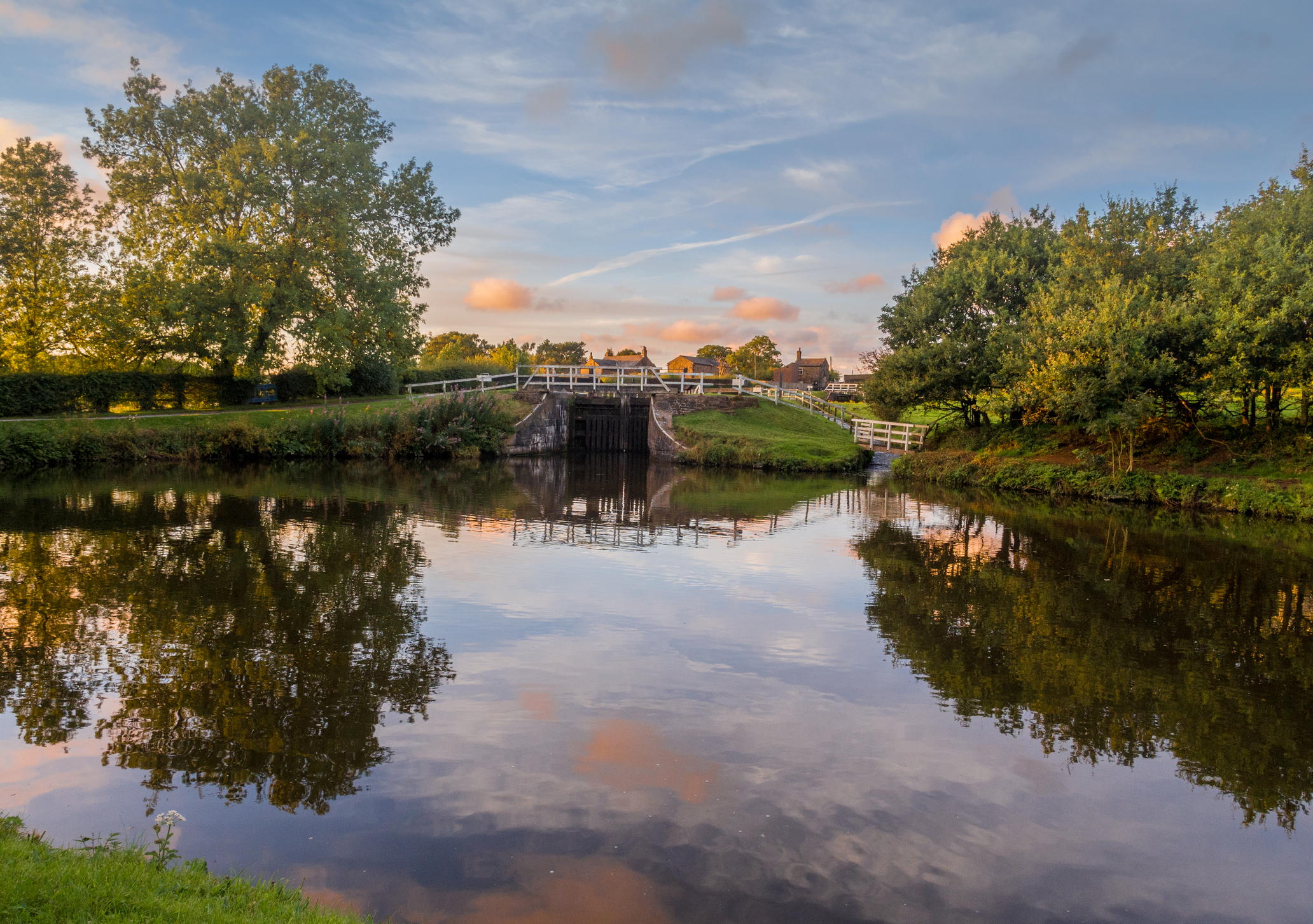 Want to live in a town like this? The Leeds and Liverpool Canal in Chorley, Lancashire.