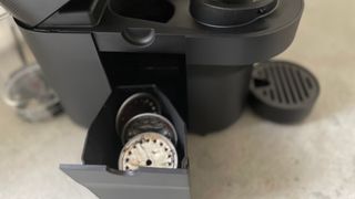 The pod bin on the Nespresso Vertuo Pop