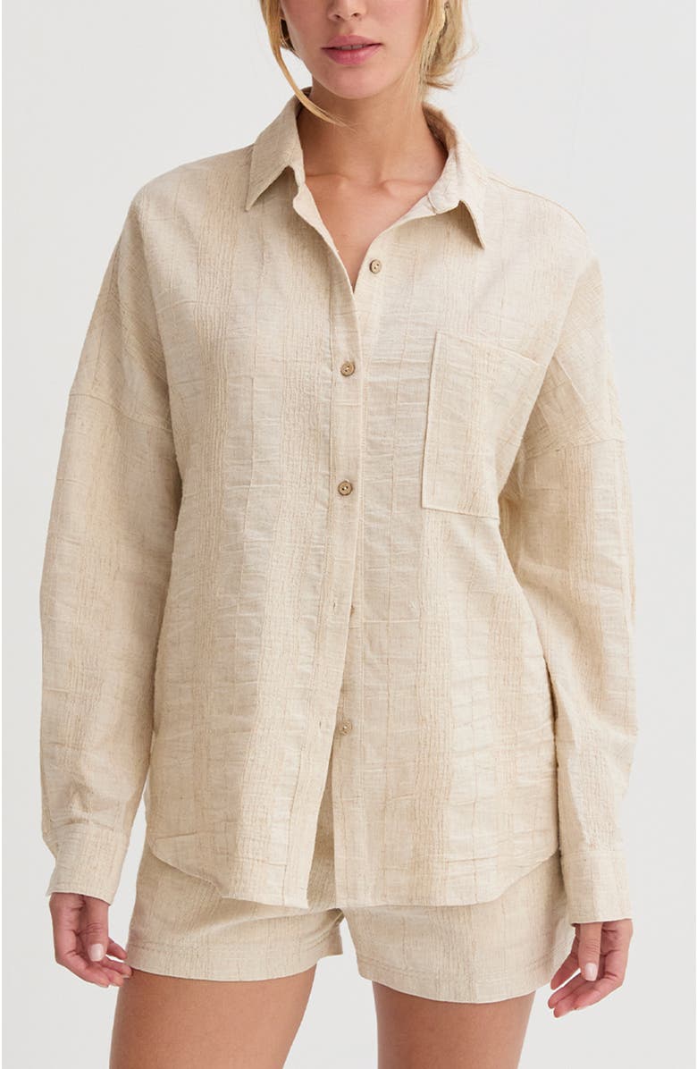 Stripe Textured Linen Shirt