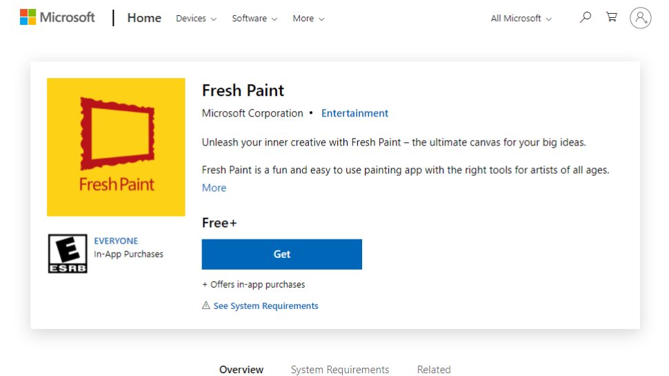 Microsoft Fresh Paint