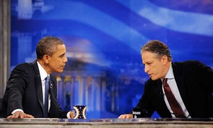 Jon Stewart and President Obama