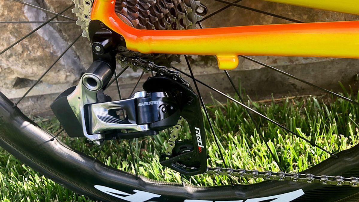 A look at the SRAM Red eTap wireless electronic rear derailleur
