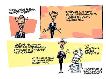 Obama cartoon immigration U.S. election