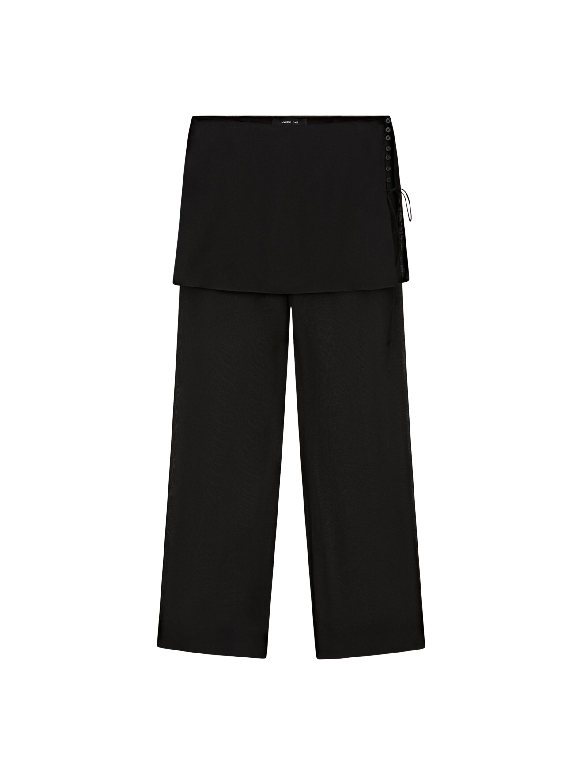 Flowing Contrast Silk Pants