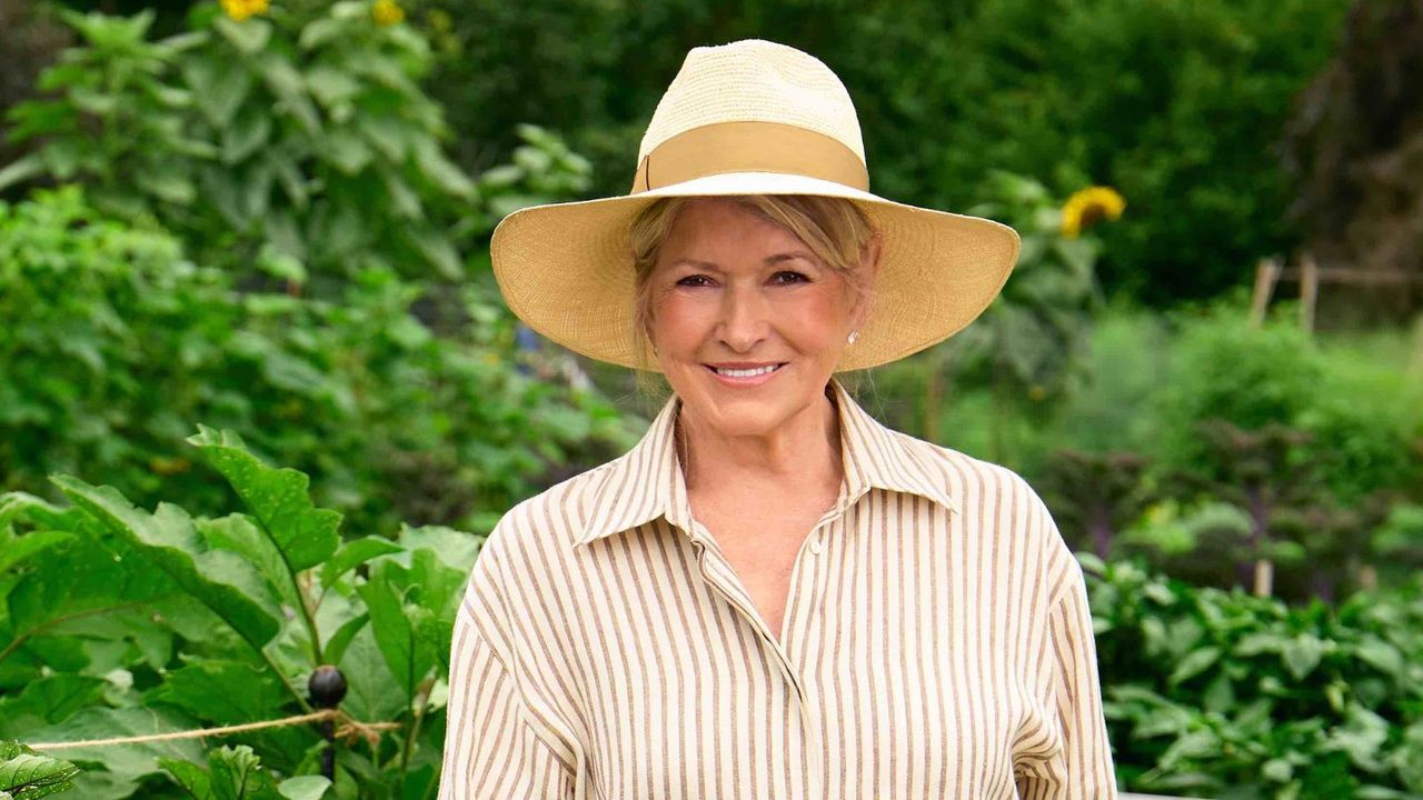 martha stewart for miracle grow on a green background