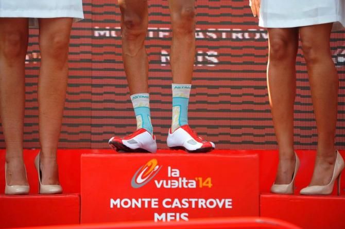 The red shoes of stage winner Fabio Aru (Astana)