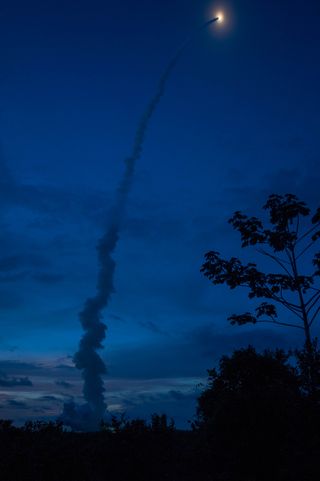 Ariane 5 Blasts Off into the Sky