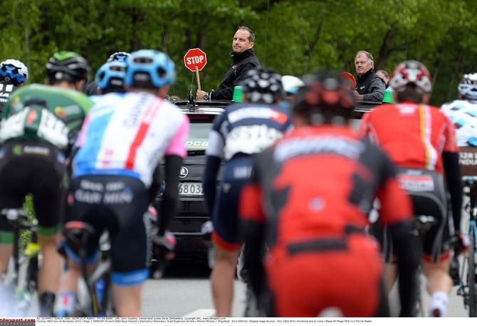 The truncated Tour de Romandie stage 1 gets underway