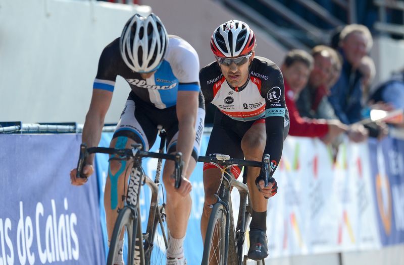 Sep Vanmarcke finds himself leading out Fabian Cancellara in 2013
