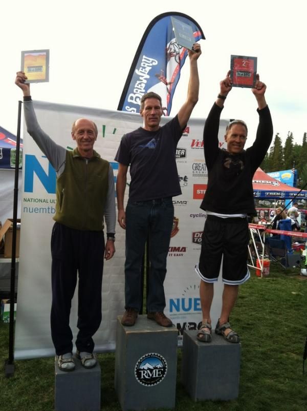 Master's men podium: Miroslav Novak (Alabama Master Cycling), Doug Andrews (GeoLadders.com) and Marland Whaley