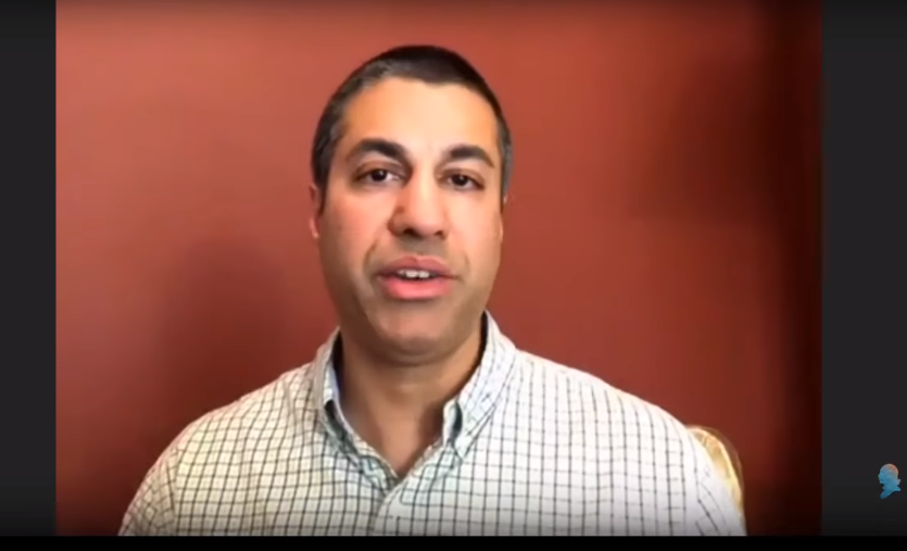 FCC Chairman Ajit Pai weighed in remotely