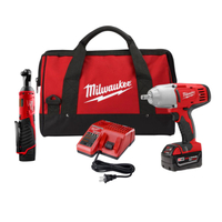 Milwaukee Cordless Ratchet &amp; Impact Wrench Kit: was $419 now $199 @ Home Depot