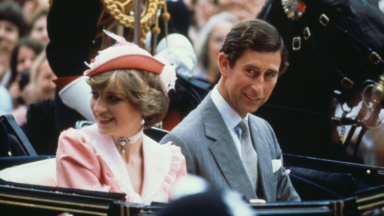 Princess Diana and Prince Charles leave Buckingham Palace for their honeymoon after their wedding, London, 29th July 1981