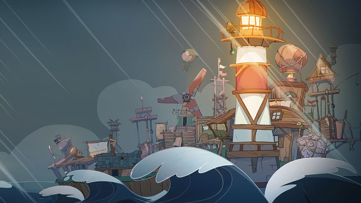 This lighthouse survival game will test your base-building skills with tsunamis