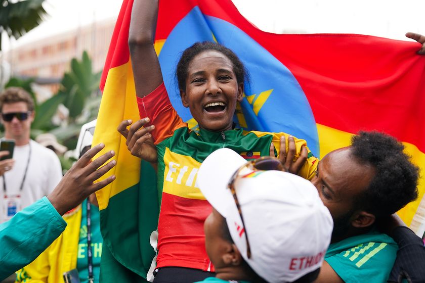 Tsige Kahsay Kiros finishes seventh in the junior women&#039;s road race at the 2025 UCI Road World Championships in Rwanda