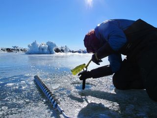 Scientists, including University of Chicago's Becky Goodsell, used seismometers to detect hundreds of thousands of tiny icequakes that quiver through Antarctic ice.