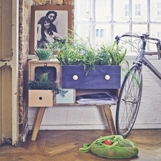 brick wall with window and bicycle