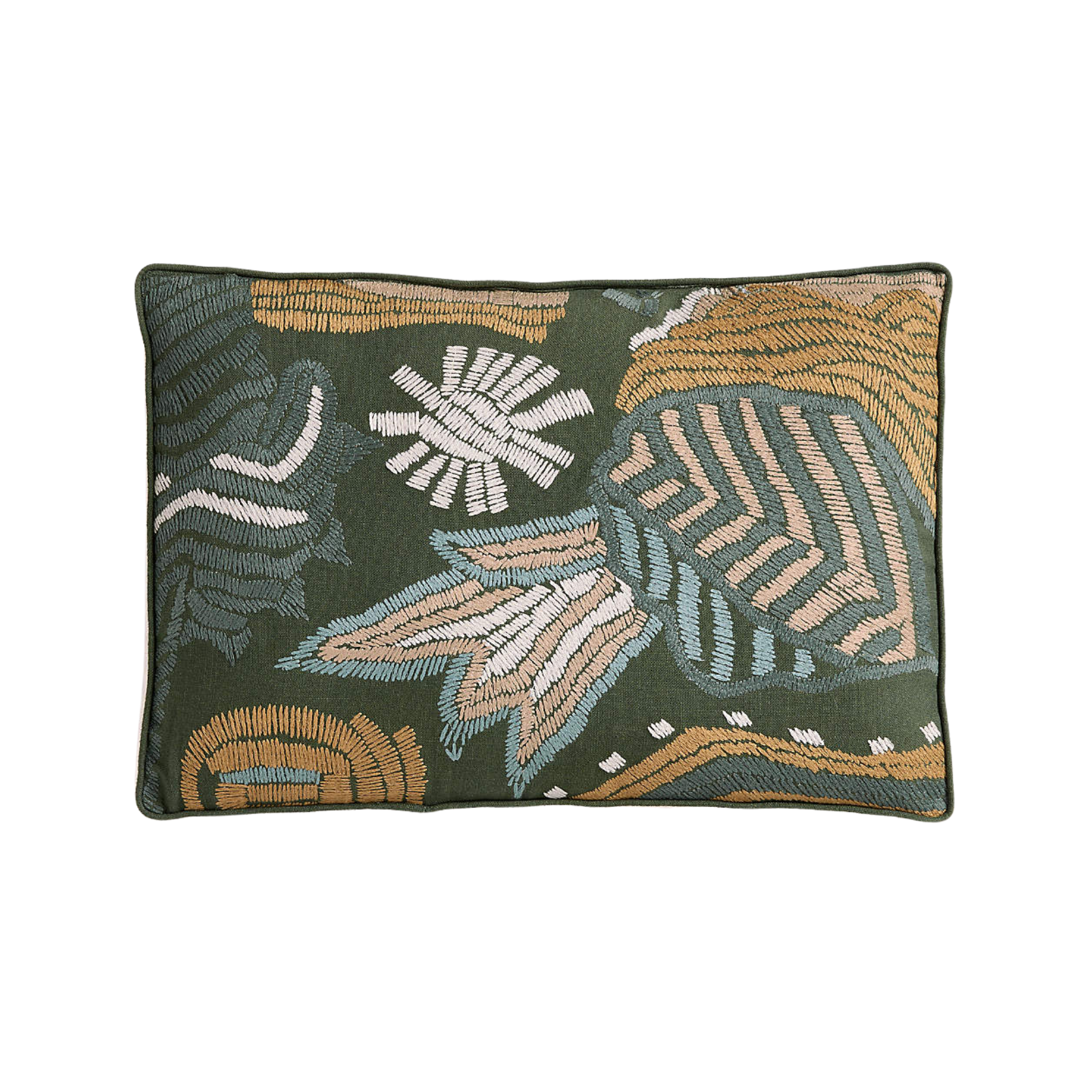 an embroidered pillow cover