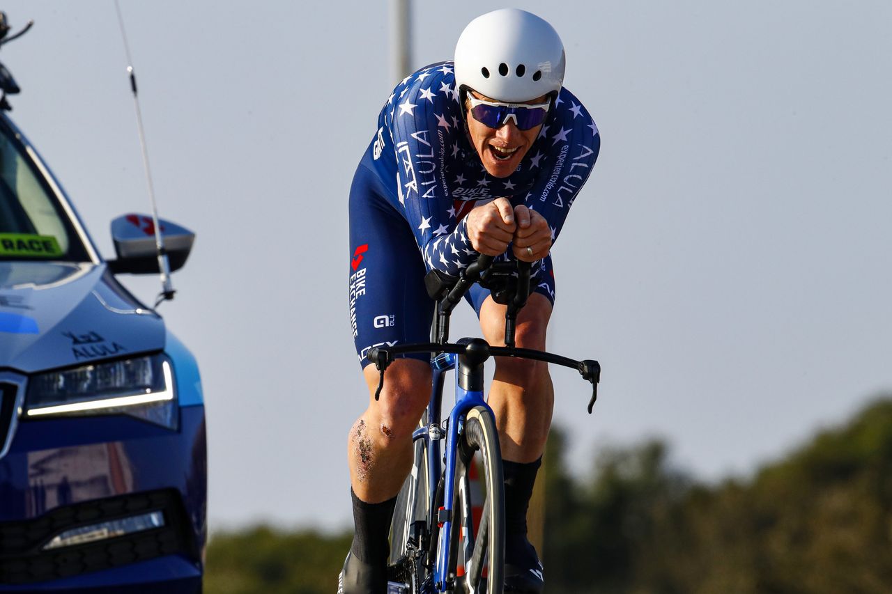 Tirreno Adriatico 2022 - 57th Edition - 1st stage Lido di Camaiore - Lido di Camaiore 13,9 km - 07/03/2022 - Lawson Craddock (USA - Team BikeExchange - Jayco) - photo Roberto Bettini/SprintCyclingAgency&Acirc;&copy;2022