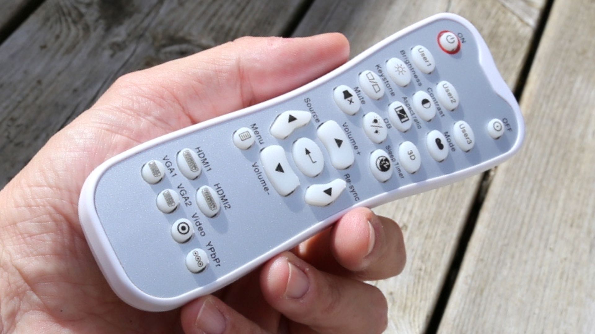 White remote for projector