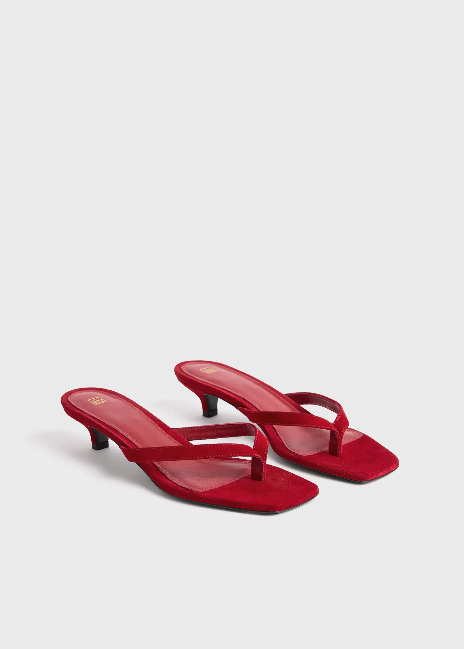 Toteme - INT, Suede Heeled Flip Flops