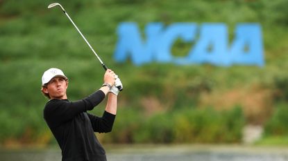 Gordon Sargent takes a shot during the men&#039;s NCAA Division I Championship