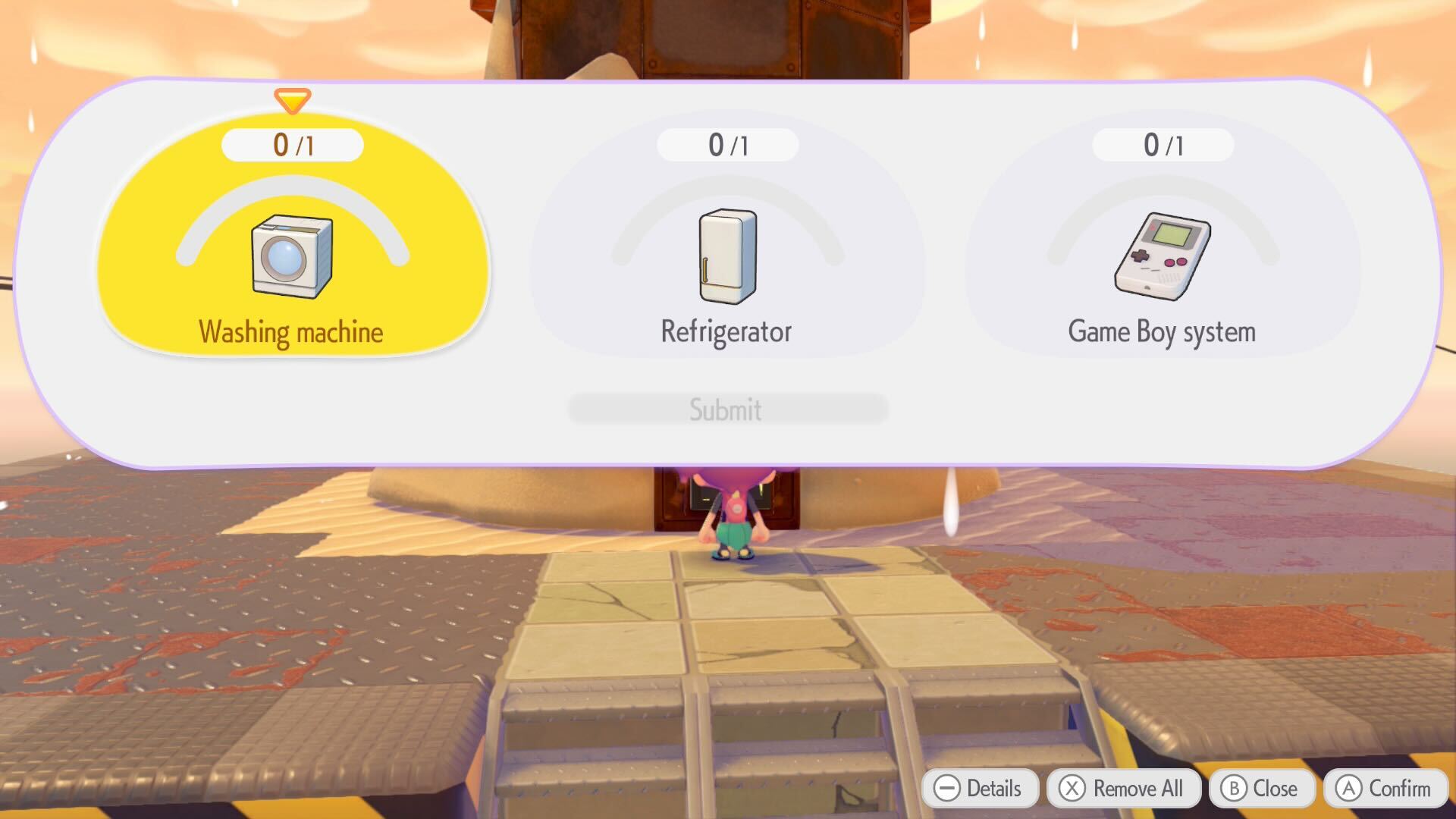 Request for a washing machine, refrigerator, game boy system in Pokopia