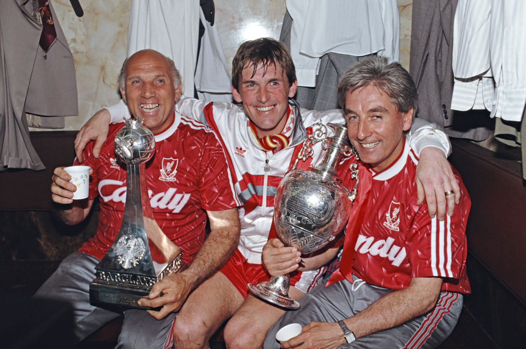 Kenny Dalglish after his final appearance for Liverpool in 1990