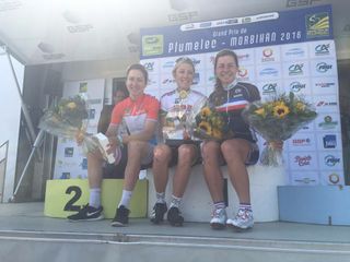 The women's Grand Prix de Plumelec-Morbihan podium