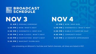 BlizzCon 2023 schedule