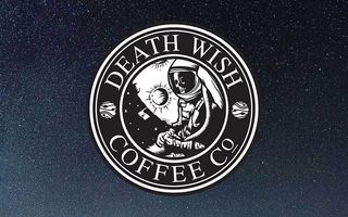 Death Wish Coffee’s "Space Oddity" coffee mug logo celebrates the launch of the company’s coffee to the International Space Station.