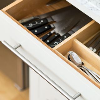 cutlery an spoons in drawer