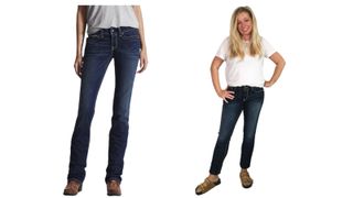 two women in Ariat slimming jeans